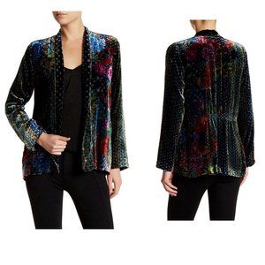 Johnny Was silk blend Long Sleeve Cardigan